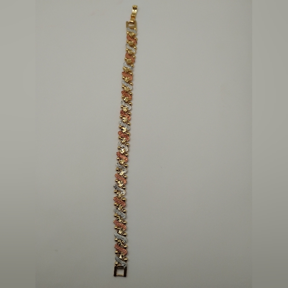 Elegant Gold, Silver, and Rose Gold Bracelet - Picture 5 of 7